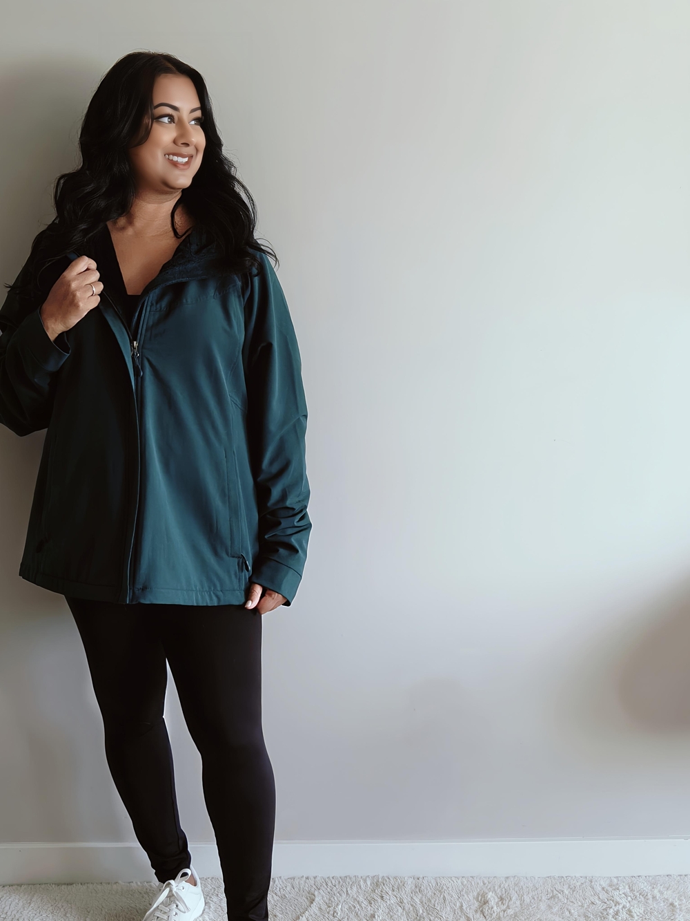 Kirkland Forest Green Softshell Jacket Fleece Lined Hooded Coat XXL Plus EUC